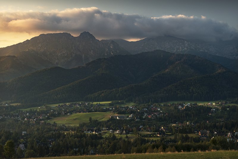 At dawn at the Tatra Mountains