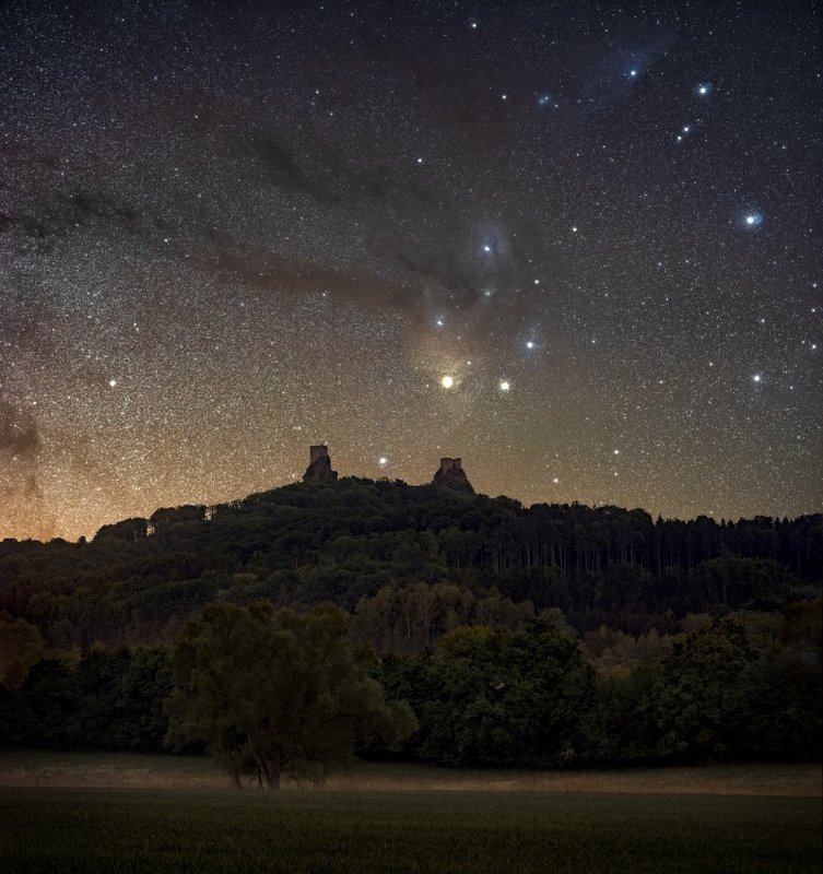 Galaxy over the castle..