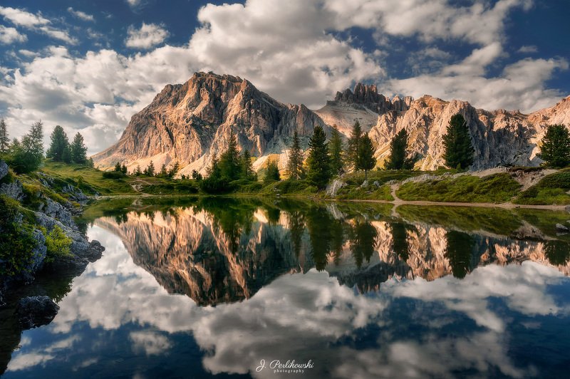 Mirror in Dolomites