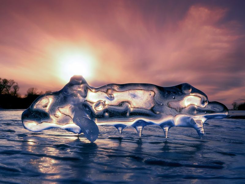 Ледяное искусство зимы.