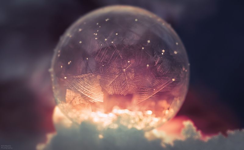Подборка замороженных мыльных пузырей