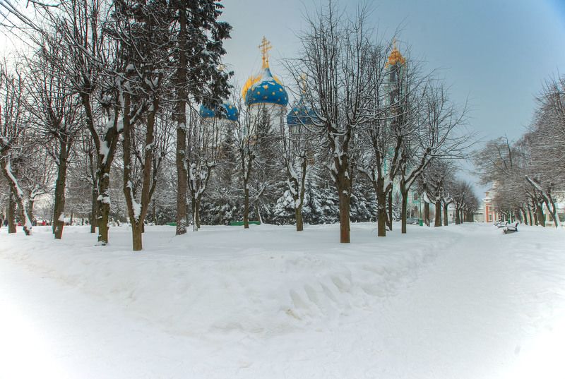 Зимний день…Свято-Тро́ицкая Се́ргиева Ла́вра. Сергиев Посад