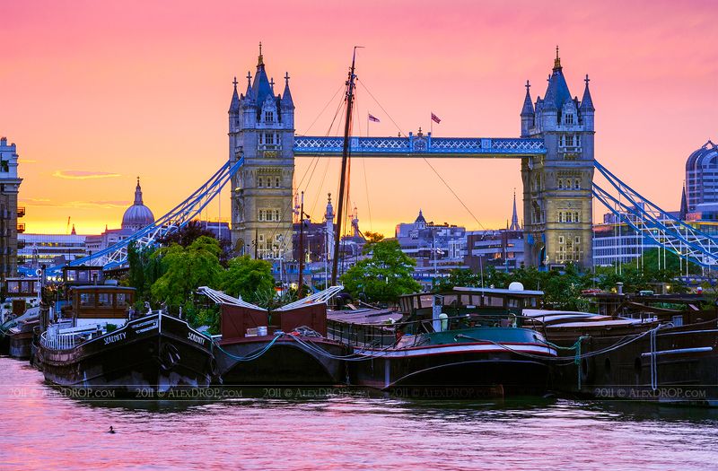 Tower Bridge sunset, London