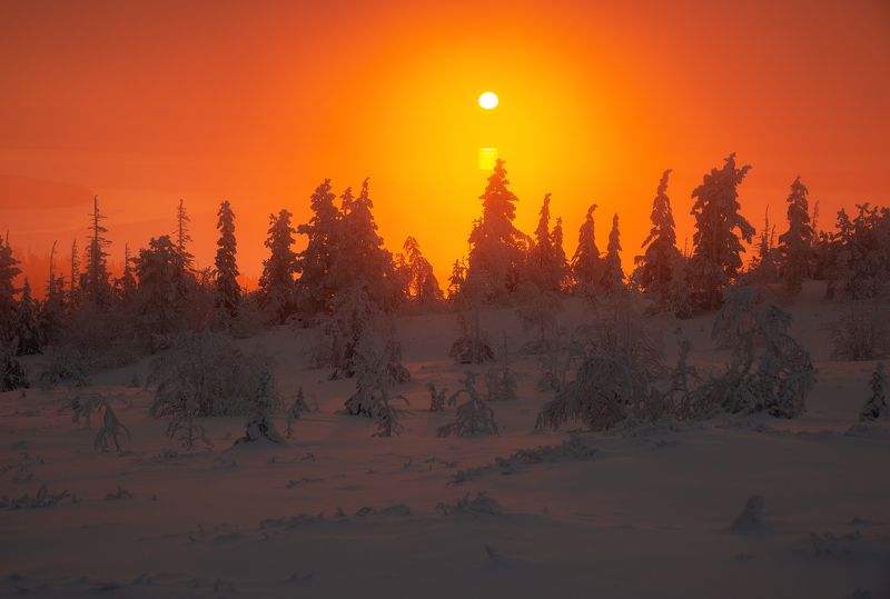 Восход солнца над Имандрой