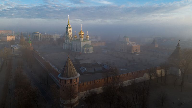 Тульский кремль в тумане