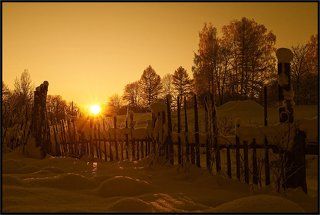 Деревенская закатная