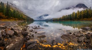Тучное утро на Кучерлинском озере