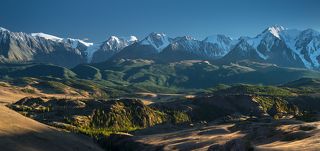 Панорама Северо-Чуйского хребта / View of the North-Chuya ridge