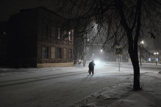 Вечерний снегопад