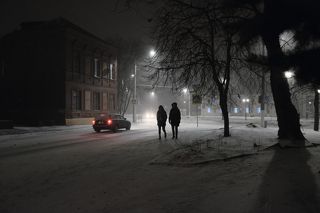 Вечерний снегопад 4