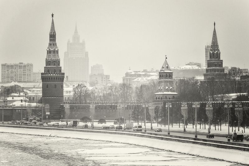 Черно Белые Фотографии Москвы