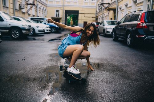 На лонгборде по улицам Москвы