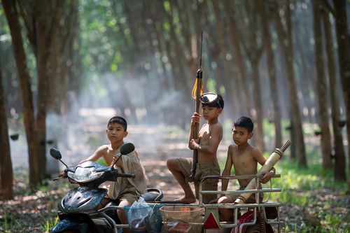 The Boys in the rural Thailand