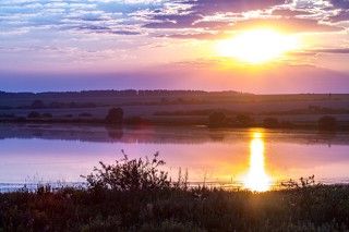 Рассвет над пруду
