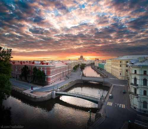Река Мойка, рассвет