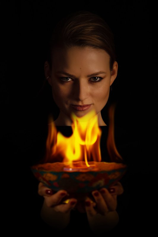 Портрет с огнем