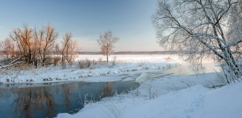 February on the Klyazma river