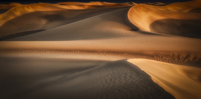 bends of the dunes