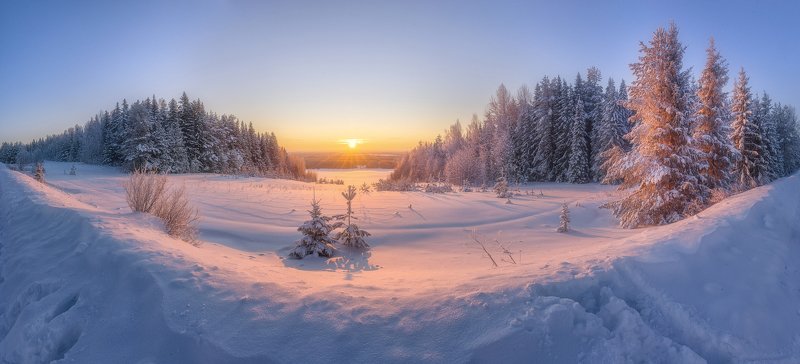 Краски морозного рассвета.