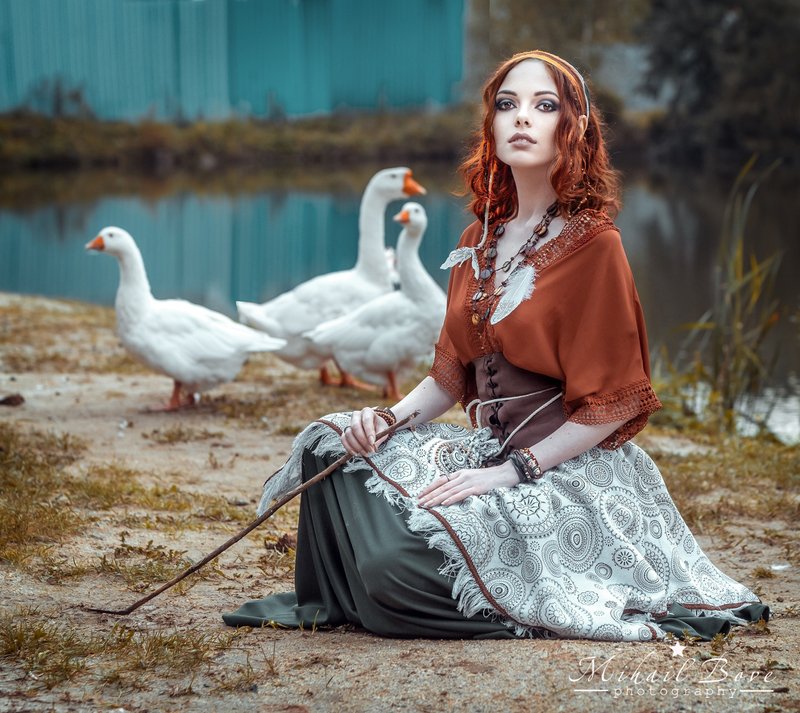Shepherdess for geese